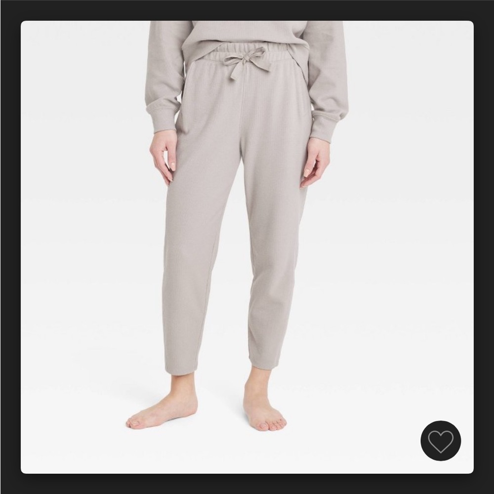 all in motion cozy rib straight pants in size medium color tan